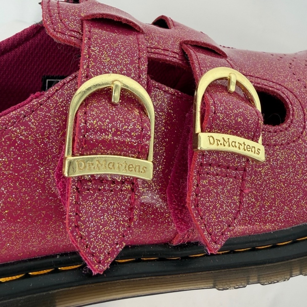 Dr. Martens 8065 Y Pink Glitter Mary Jane Double Strap Shoes 6 Whimsigoth 107-06 - Picture 12 of 16